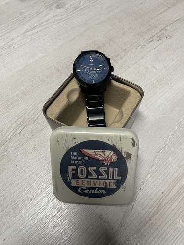 Fossil herren uhr schwarz blau - schwarz,