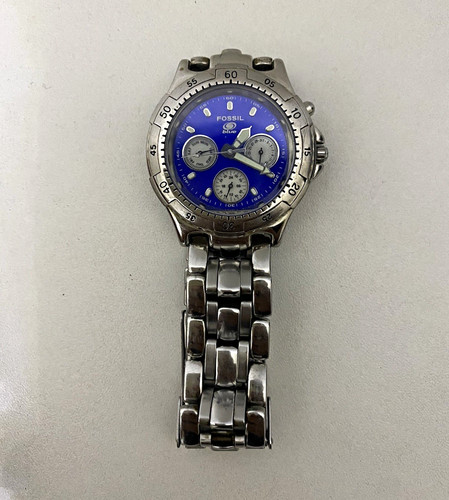 Fossil blue herren - blue, chronograph
